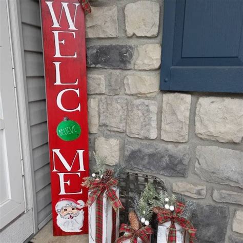 Merry Christmas Outdoor Porch Sign - Etsy