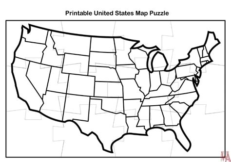 Blank outline map of the United States for Puzzle | WhatsAnswer ...