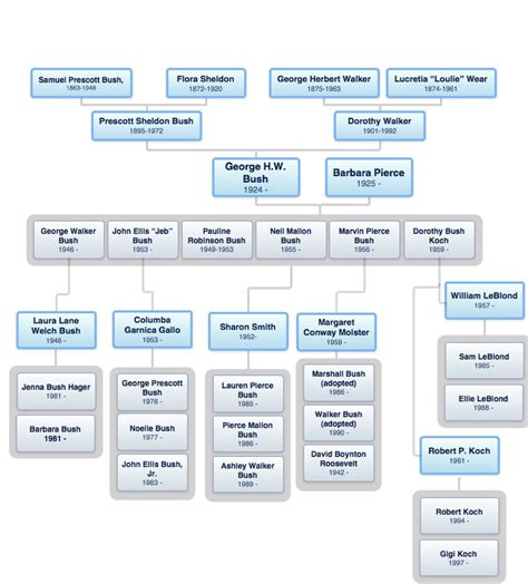 President George HW Bush Genealogy & Family History