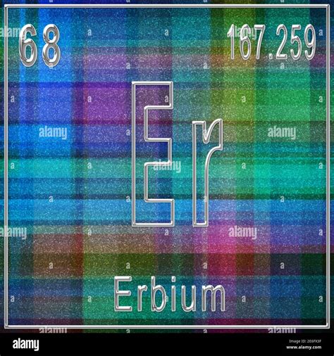 Erbium chemical element, Sign with atomic number and atomic weight, Periodic Table Element Stock ...