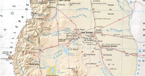 Mendoza Province Road Map - Mendoza Argentina • mappery | Travel ...