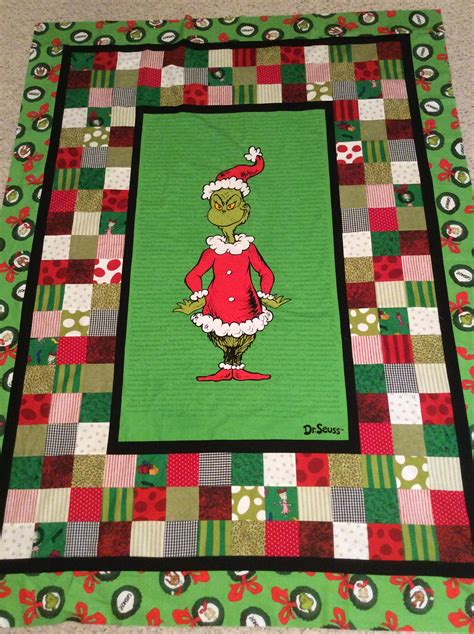 Grinch Fabric Panel Quilt Pattern