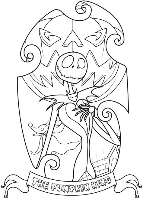 Jack Skellington (The Nightmare Before Christmas) - The Nightmare Before Christmas Coloring ...