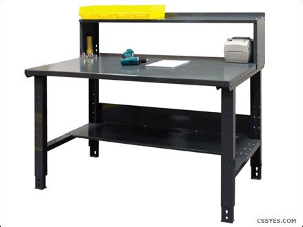 Adjustable Height Workbench With Riser - Industrial Workbenches | C&SS