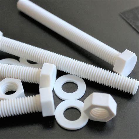 10x White, Hex Head, (PP), M10 x 100mm, Plastic Bolts,Nuts & Washers, -Screws | Fruugo US