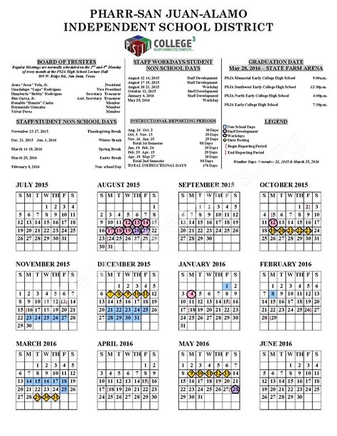 Psja Southwest High School Calendars – Pharr, TX