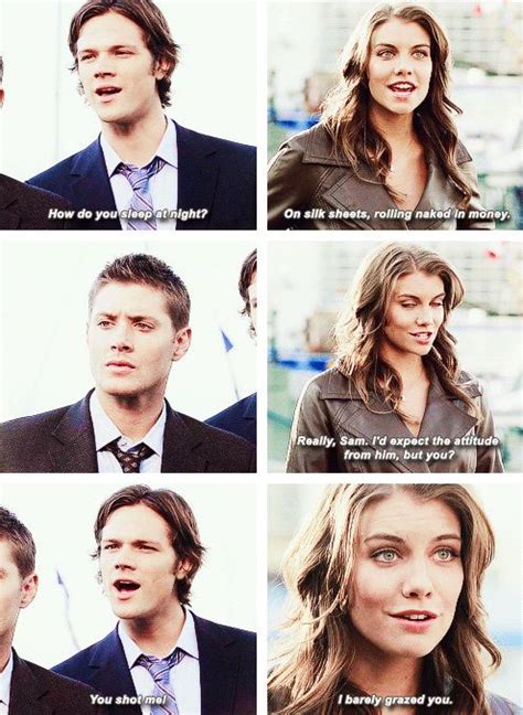 Bela with Sam and Dean | Supernatural quote (love Dean's facial ...