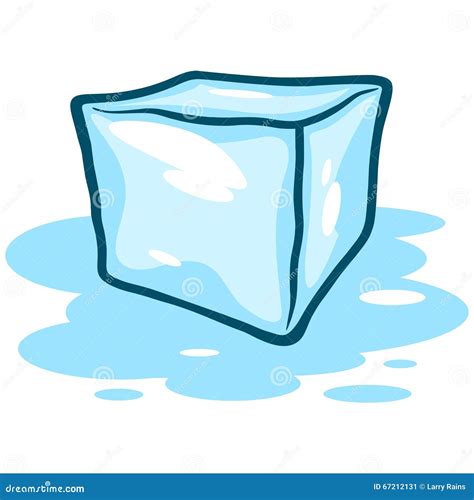 Ice Cube Melting stock vector. Illustration of water - 67212131