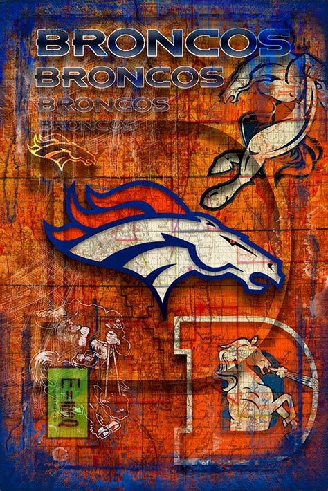 Denver Broncos Art Denver Broncos Poster Denver by McQDesign