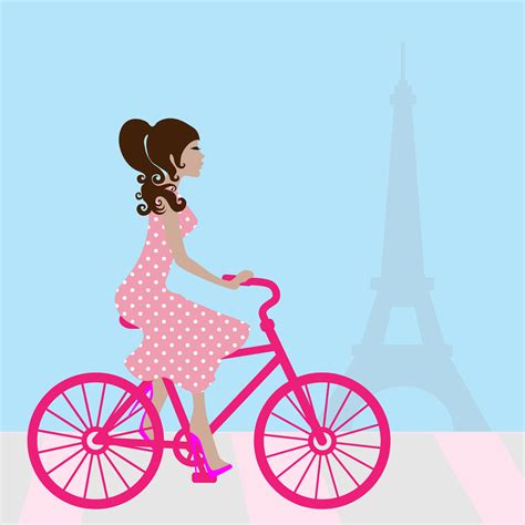 Girl Cycling In Paris Free Stock Photo - Public Domain Pictures