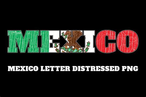 Mexico Letter Distressed PNG