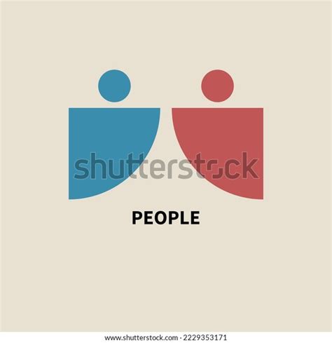 Family Friends Geometric Logo Couple Concept Stock Vector (Royalty Free ...