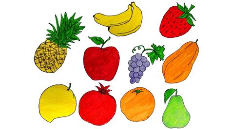 Easy Drawing Of Fruits