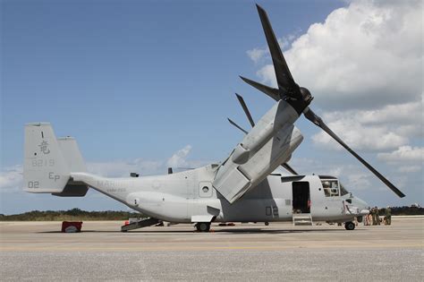 USMC Osprey makes emergency landing at Japanese airport