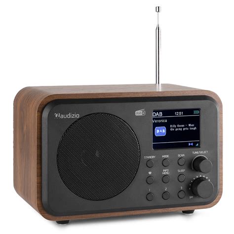 Audizio Milan Portable DAB+ Radio with Bluetooth, Wood