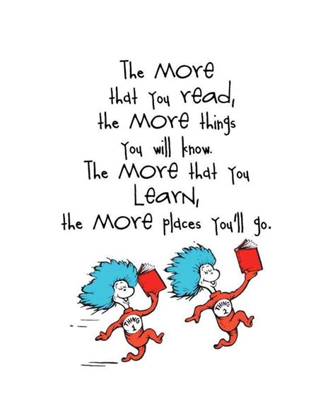 The more you read... (With images) | Reading quotes, Seuss quotes, Dr seuss quotes