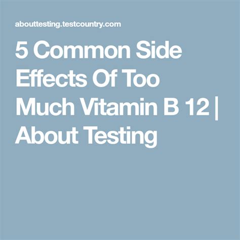 What Are The Side Effects Of Too Much Vitamin B