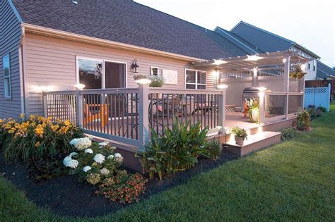 Pergolas with lights are the backyard accessories that allow your daytime deck to double as a ...