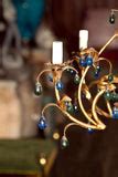Gilt Metal Chandelier with Blue and Green Crystal Drops – Ellen Ward Scarborough Antiques