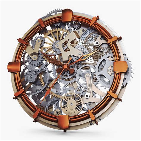 Clock Mechanism With Gears v 2 3D model | CGTrader