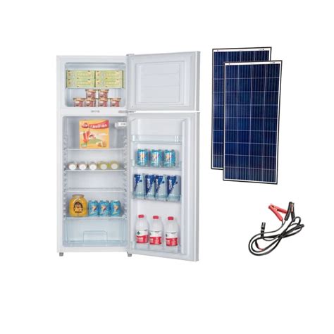 Single Double Door Solar Fridge 12/24vdc Sun Energy Power Battery Solar ...