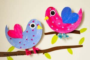 Paper Plate Love Birds - Arty Crafty Kids