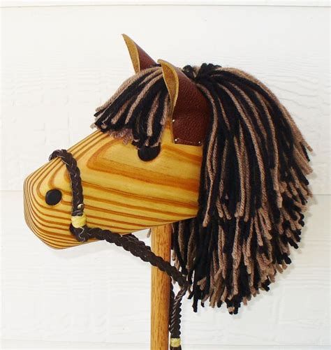 Wood Stick Horse - Black/Brown Stick Horse By Hill Country Woodcraft. $36.00, via Etsy. | Stick ...