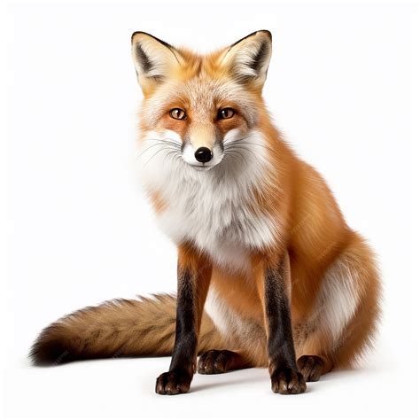 Premium AI Image | Fox on White Background HyperRealistic