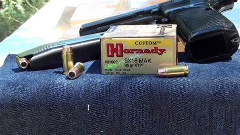 9mm Makarov Hornady XTP ballistic gel test - YouTube