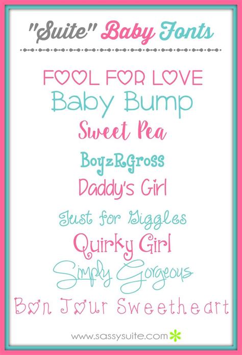 Baby-Inspired Fonts for your Direct Sales Graphics - Brenda Ster, Social Marketing Strategist ...