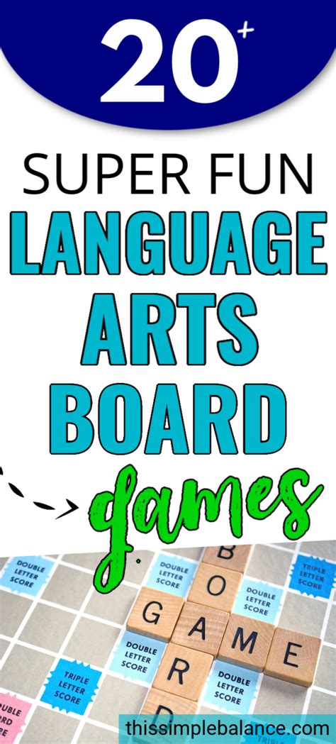 20+ Language Arts Board Games for Fun Learning