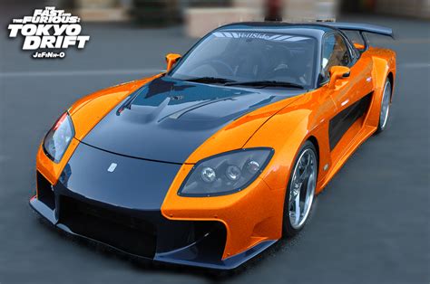 Mazda RX 7 Fortune Orange Black Tokyo Drift Specification ...