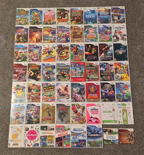 Complete collection of every physical Wii game published by Nintendo in ...