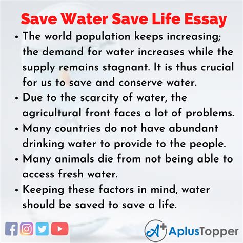 Save Water Save Life Essay | Essay on Save Water Save Life for Students ...