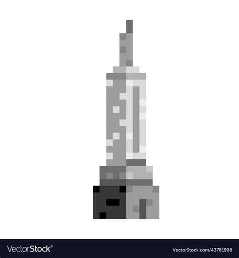 Skyscraper pixel art style Royalty Free Vector Image