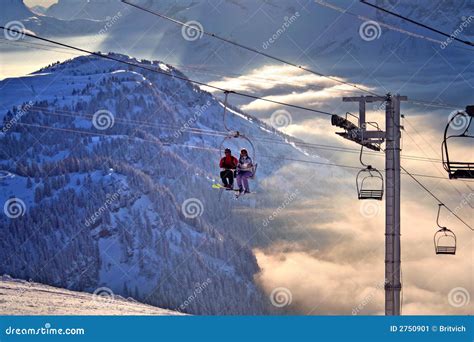 Skiing in Alps stock image. Image of lift, skis, sport - 2750901