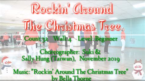 Rockin' Around The Christmas Tree Line Dance (Beginner Level) - YouTube