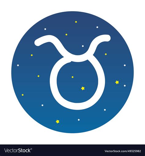 Isolated taurus colored zodiac sign symbol Vector Image