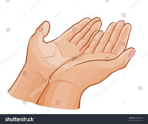 Caring Gentle Hands Holding Something Precious Stock Vector 99687686 ...