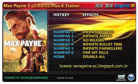 Max Payne 3 pc trainer - Pc Save Games Trainer Download