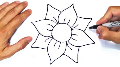 How To Draw A Flower Step By Step With Pictures