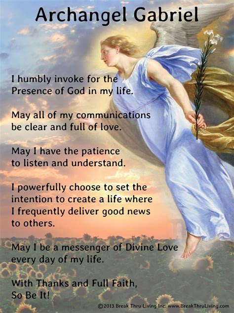 Archangel Gabriel Prayer