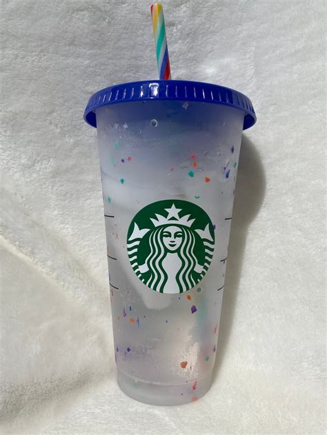 Rainbow Starbucks Color Changing Cups Rainbow Design Personalized ...