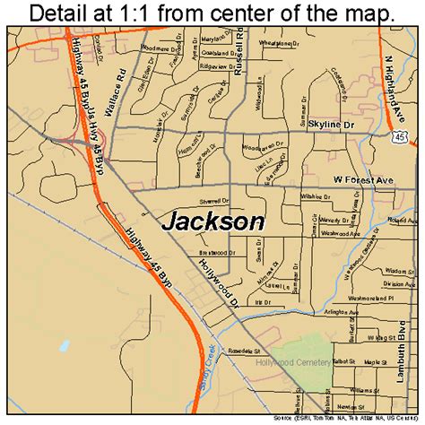 Jackson Tennessee Street Map 4737640