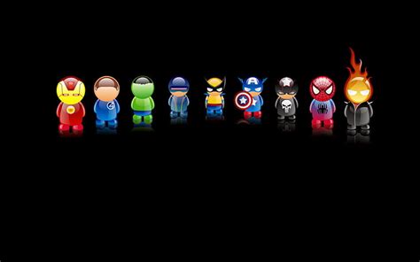 HD wallpaper: Marvel chibi characters, Comics, Marvel Comics, Captain America | Wallpaper Flare