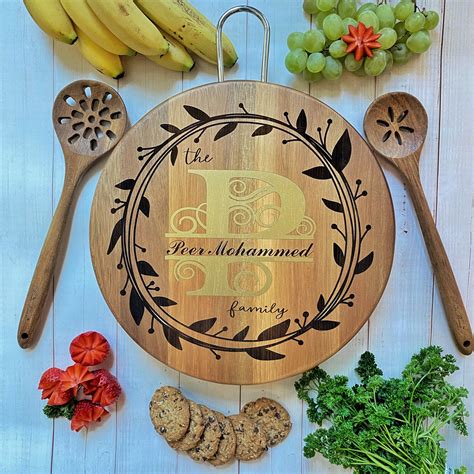 Personalized Monogram Charcuterie Round Board – House of Sosa