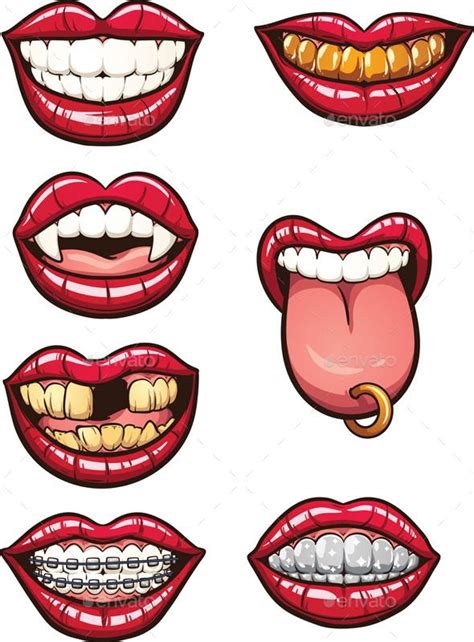 Cartoon Mouths | Cartoon mouths, Lips illustration, Mouth drawing