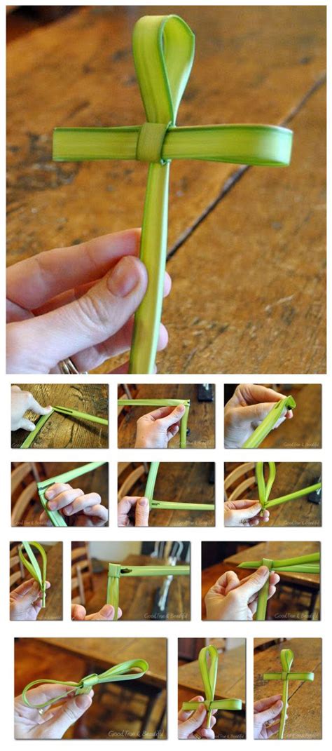 How to Make a Cross out of Palm Branch | Palm sunday crafts, Palm ...