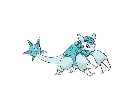 Mega Alolan Sandslash Its steel spikes melded with ice to form a light ...