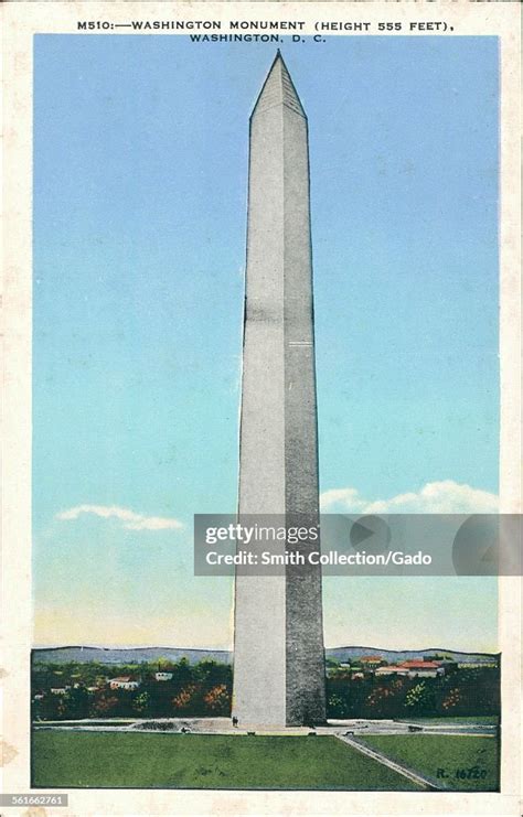 Washington Monument, Height 555 Feet, Washington DC, 1926. News Photo ...